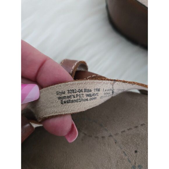 Eastland Leather Heeled Sandals Women 11 Brown - Picture 5 of 7